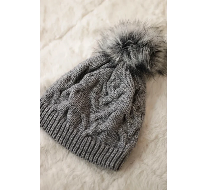 Fleecová čiapka Ela K242 tmavo šedá