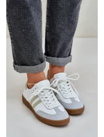 model 21684284 Kožené Nízké Tenisky Dámské Bílé - Zazoo