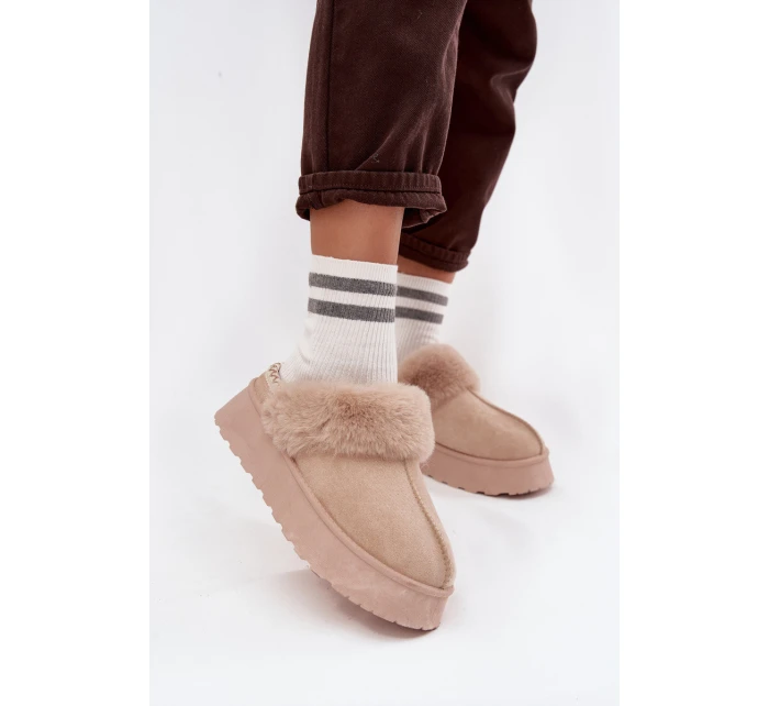 Sněhule Na Platformě S Kožešinou A Přezkou Béžové model 21714727 - Boto Sněhule Na Platformě S Kožešinou A Přezkou Béžové model 21714727 - Boto