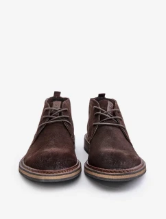 Semišové pánske šnurovacie členkové topánky Big Star OO174145 Dark Brown