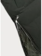 Dlhá dámska páperová vesta v army farbe (5M3157-136) Dlhá dámska páperová vesta v army farbe (5M3157-136)