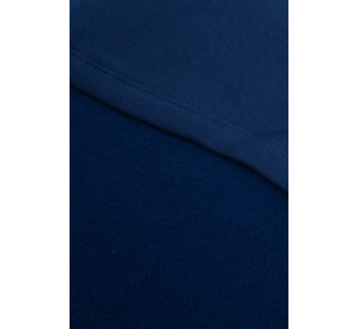 Zateplená mikina s dlouhými zády a kapucí, tmavě modrá