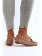 Klasické Dámské Mokasíny Zamszové Hnědé model 21653962 - EVENTO