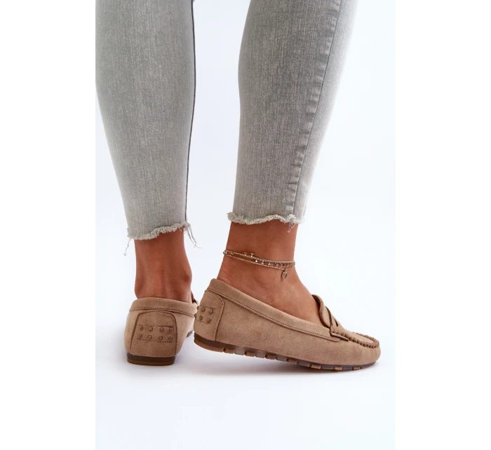 Klasické Dámské Mokasíny Zamszové Hnědé model 21653962 - EVENTO