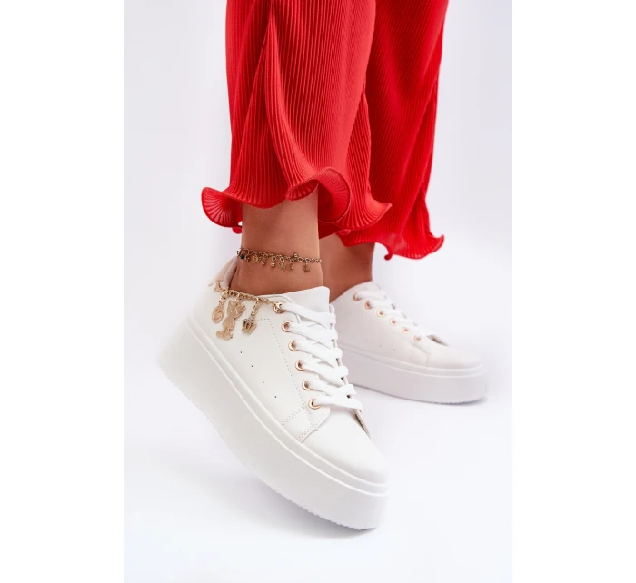 Dámské tenisky s ozdobou Bílé model 21659068 - Boto