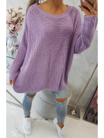 Nadrozmerný sveter fialový