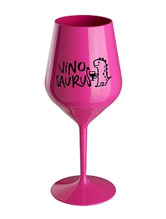 VÍNOSAURUS - ružový nerozbitný pohár na víno 470 ml