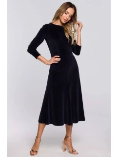 Dámske šaty M557 Tmavo modrá - MOE