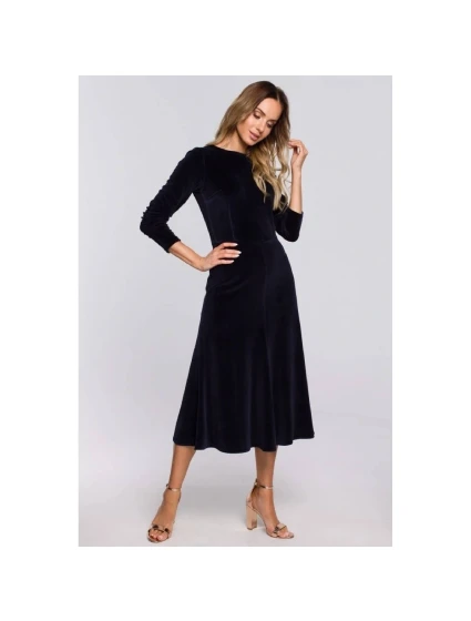 Dámske šaty M557 Tmavo modrá - MOE