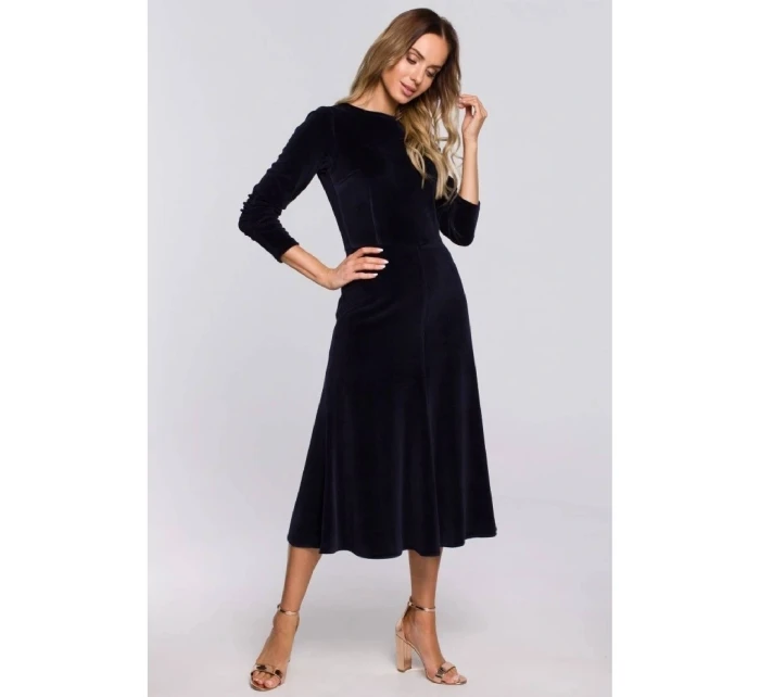 Dámske šaty M557 Tmavo modrá - MOE