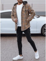 Pánská zateplená bunda s kapucí béžová Dstreet model 21982329 - FashionStreet