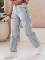 Dámské džínové kalhoty s páskem blue Dstreet model 21988285 - FashionStreet