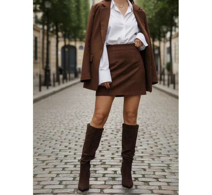 Dámske semišové hnedé topánky FashionStreet ZY1324