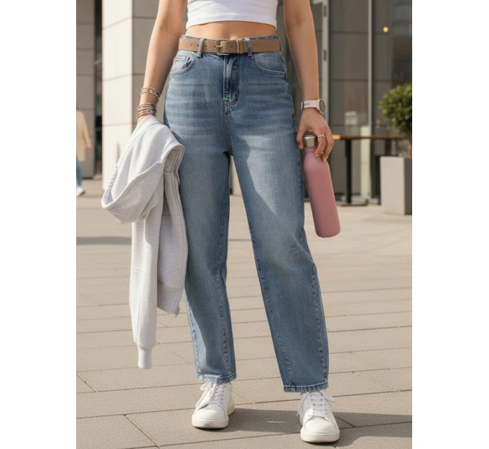 Dámské džínové kalhoty s páskem Dstreet model 21996330 - FashionStreet Dámské džínové kalhoty s páskem Dstreet model 21996330 - FashionStreet