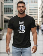 Tshirt męski z nadrukiem Stay COOL czarny model 22158975 - FashionStreet Tshirt męski z nadrukiem Stay COOL czarny model 22158975 - FashionStreet