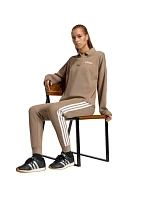 Dámské kalhoty adidas Essentials 3-Stripes Fleece Slim, béžové, KF8317