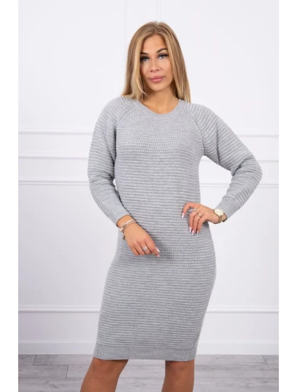 Svetr Pruhované šaty šedé Svetr Pruhované šaty šedé