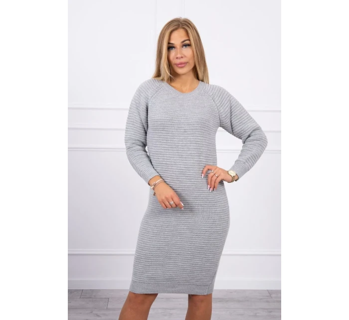 Svetr Pruhované šaty šedé Svetr Pruhované šaty šedé