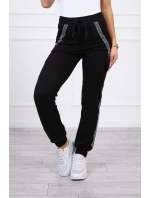 Bavlnené nohavice cargo čierne