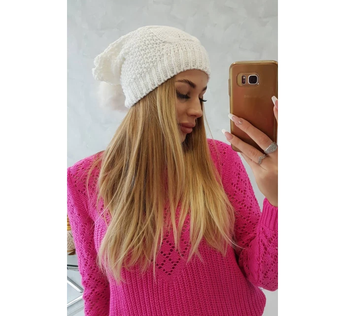 Fleecová čiapka Sandra K210 biela Fleecová čiapka Sandra K210 biela