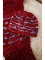 Dámska súprava so šatkou Anika K304 červená Dámska súprava so šatkou Anika K304 červená