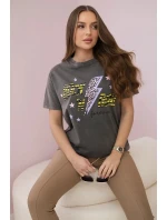 Haleka z rubaé bavly Rock hědý model 19659080 - K-Fashion Haleka z rubaé bavly Rock hědý model 19659080 - K-Fashion