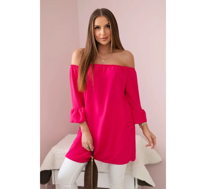 Španělská halenka s volánky na rukávu fuchsie Španělská halenka s volánky na rukávu fuchsie