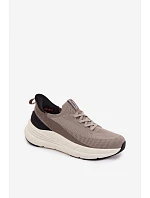 Pánské Sportovní Boty Textilní SlipOn Sneakers Na Platformě  Béžové model 22147184 - Kobbo