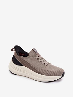 Pánska športová obuv Textilné tenisky Slip-On na platforme Kobbo 102421 Beige