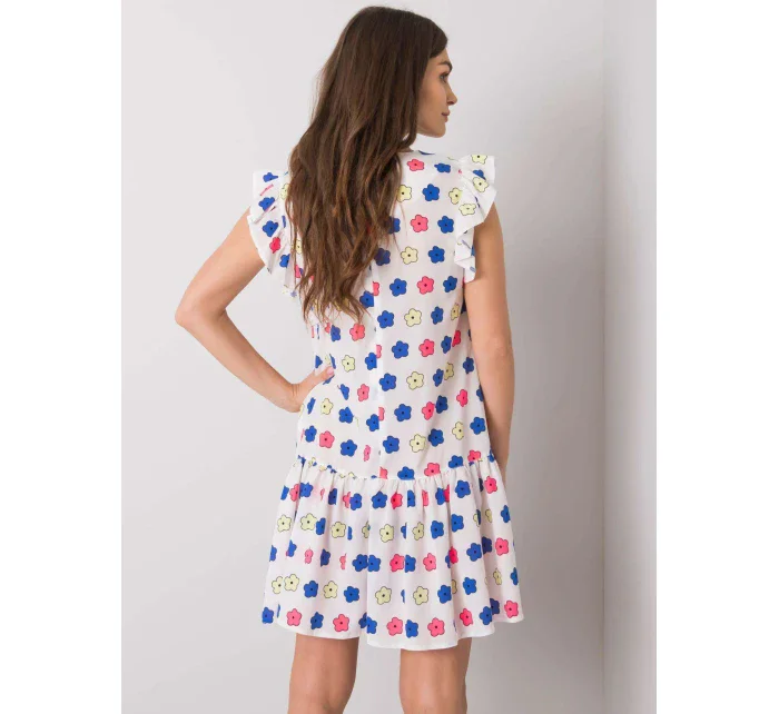 Šaty LK SK model 17614715 bílá a modrá - FPrice Šaty LK SK model 17614715 bílá a modrá - FPrice