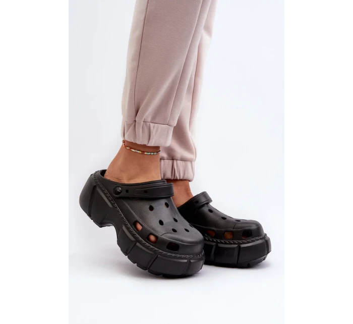 Dámske penové papuče na pevnej podrážke čierne Witima Dámske penové papuče na pevnej podrážke čierne Witima