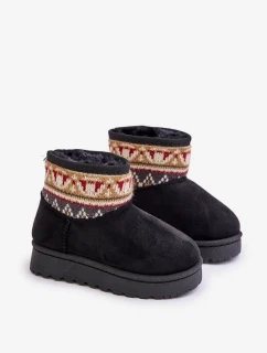 Detské snežnice so vzorom Izolovaná kožušina Black Mirirae