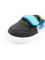 Detské športové topánky Leomil Sonic ľahké tenisky na suchý zips čierne
