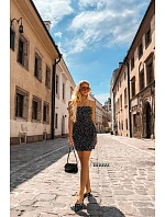 Dámske sandále s remienkami z imitácie kože Black Glamira
