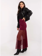 Spódnica MI SD model 21724563 bordowy - FPrice