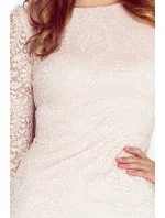 Dámske spoločenské šaty v romantickom strihu krajkové svetlo ružové - Ružová - Numoco Dámske spoločenské šaty v romantickom strihu krajkové svetlo ružové - Ružová - Numoco