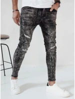 Pánske čierne džínsové nohavice FashionStreet UX4146