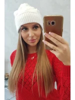 Dámská čepice bílá model 18751877 - K-Fashion Dámská čepice bílá model 18751877 - K-Fashion