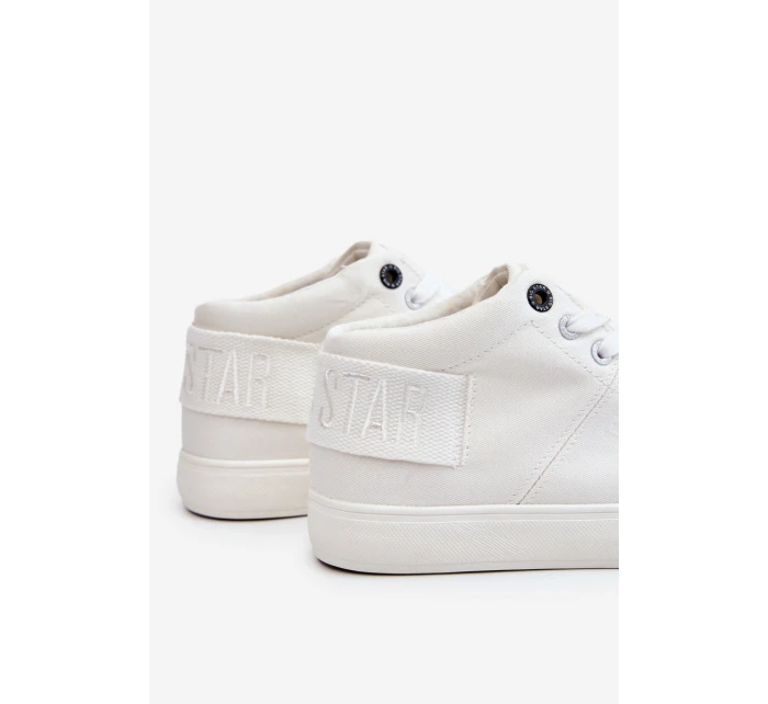 Dámské klasické vysoké tenisky Big Star model 21608900 bílé - Big Star Shoes Dámské klasické vysoké tenisky Big Star model 21608900 bílé - Big Star Shoes