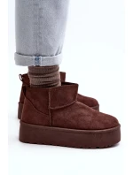 Hnedé semišové topánky na platforme Corcoran