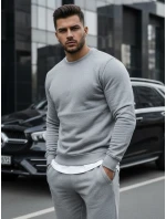 Pánska hladká sivá mikina BX3354