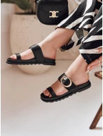 Dámské žabky s přezkami black Dstreet model 21988359 - FashionStreet