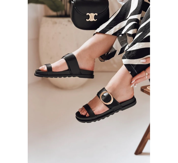 Dámské žabky s přezkami black Dstreet model 21988359 - FashionStreet