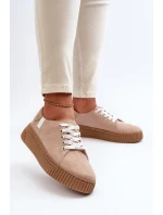 Trampki Damskie MEMORY FOAM SYSTEM BIG STAR NN276002 Ciemnobeżowe