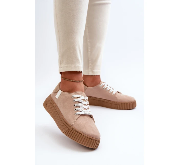 Trampki Damskie MEMORY FOAM SYSTEM BIG STAR NN276002 Ciemnobeżowe