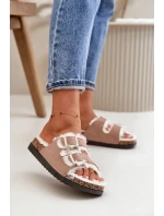 Dámske papuče s prackami a kožou Ezilena Dámske papuče s prackami a kožou Ezilena