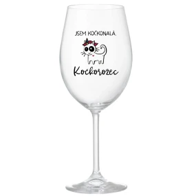JSEM KOČKONALÁ. KOČKOROŽEC - čirá sklenice na víno 350 ml JSEM KOČKONALÁ. KOČKOROŽEC - čirá sklenice na víno 350 ml