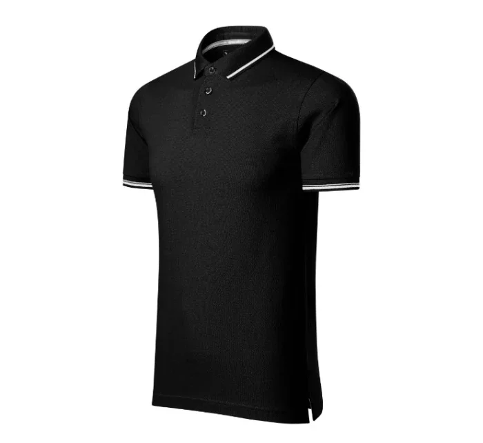 Dokonalé hladké pánske polo tričko čierne