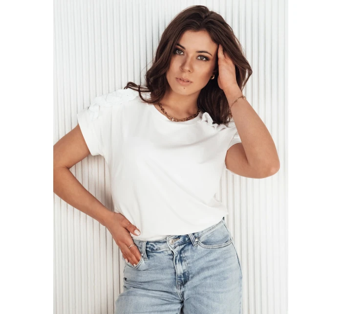 Dámské boho tričko ecru Dstreet model 21972872 - FashionStreet
