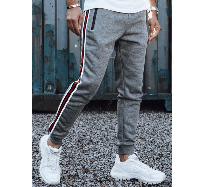 Pánske antracitové tepláky FashionStreet UX4425